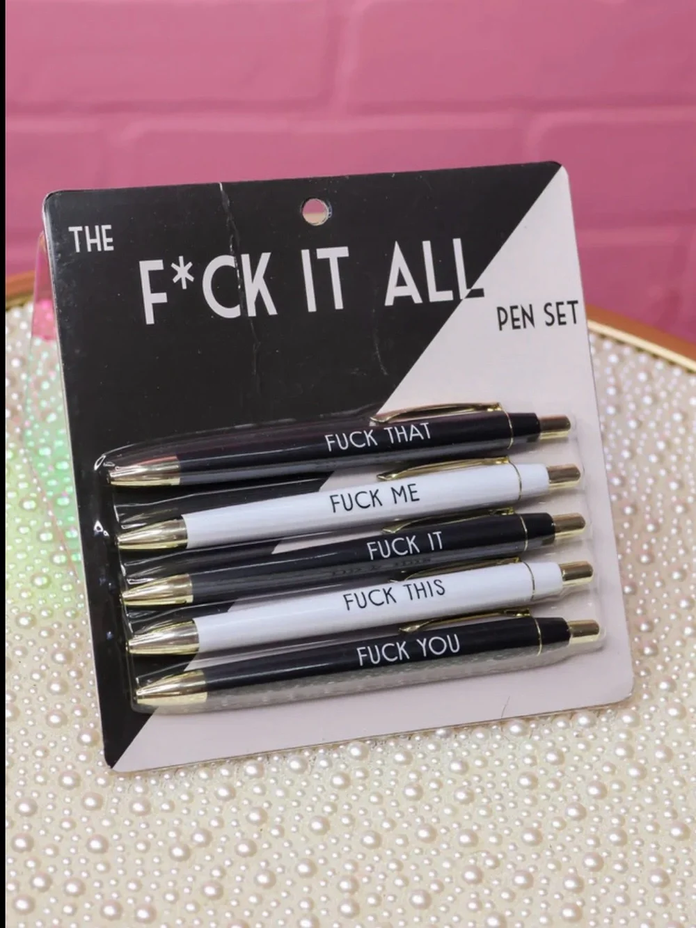 The F*ck It All Pen Set - Black & White